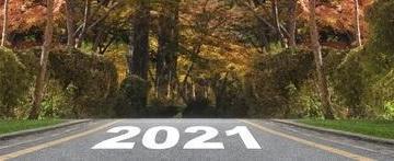 Verlengingen verzekeringscontracten 2021 - bos met 2021 op de weg